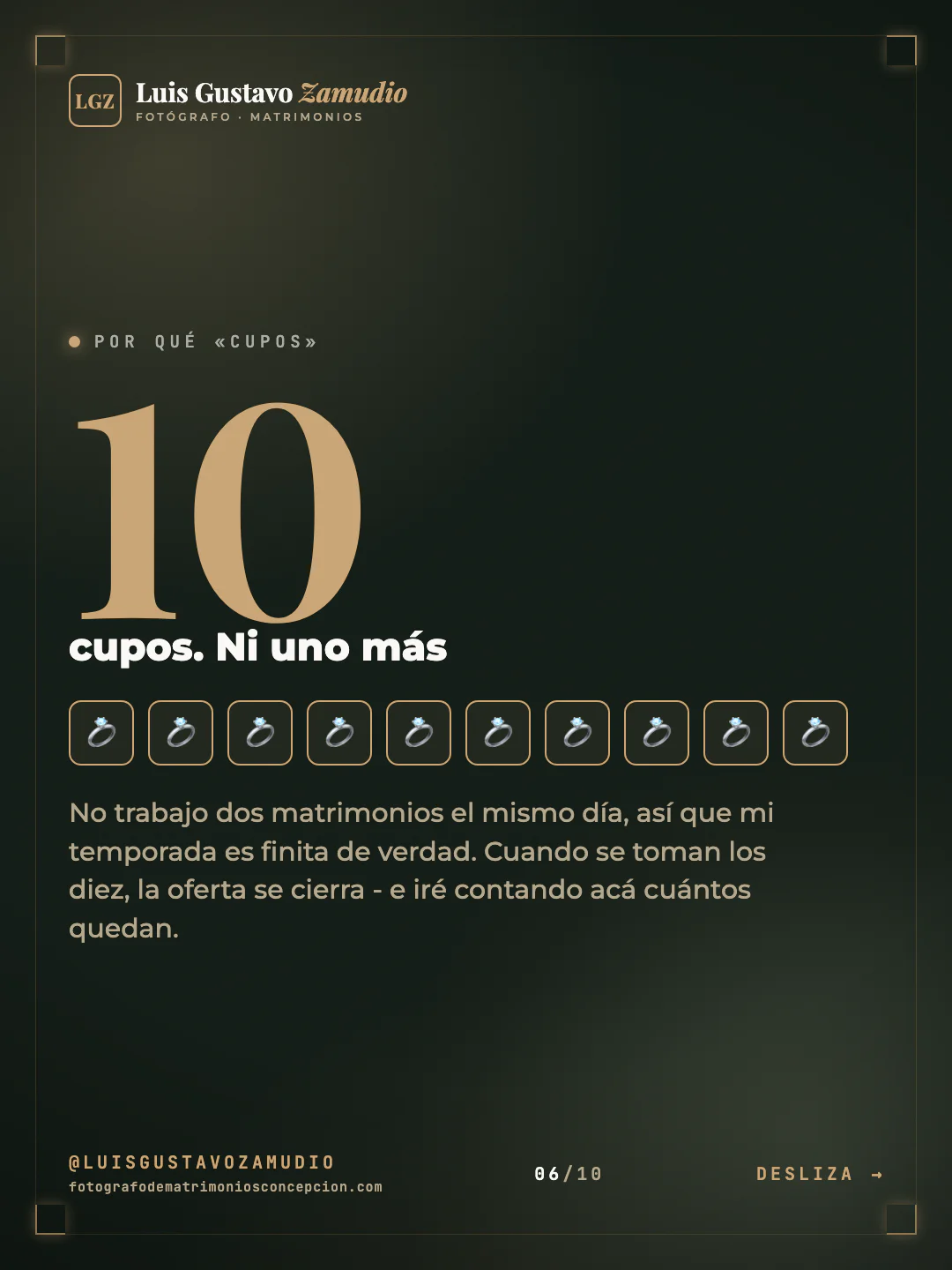 Lámina 6: 10 cupos. Ni uno más