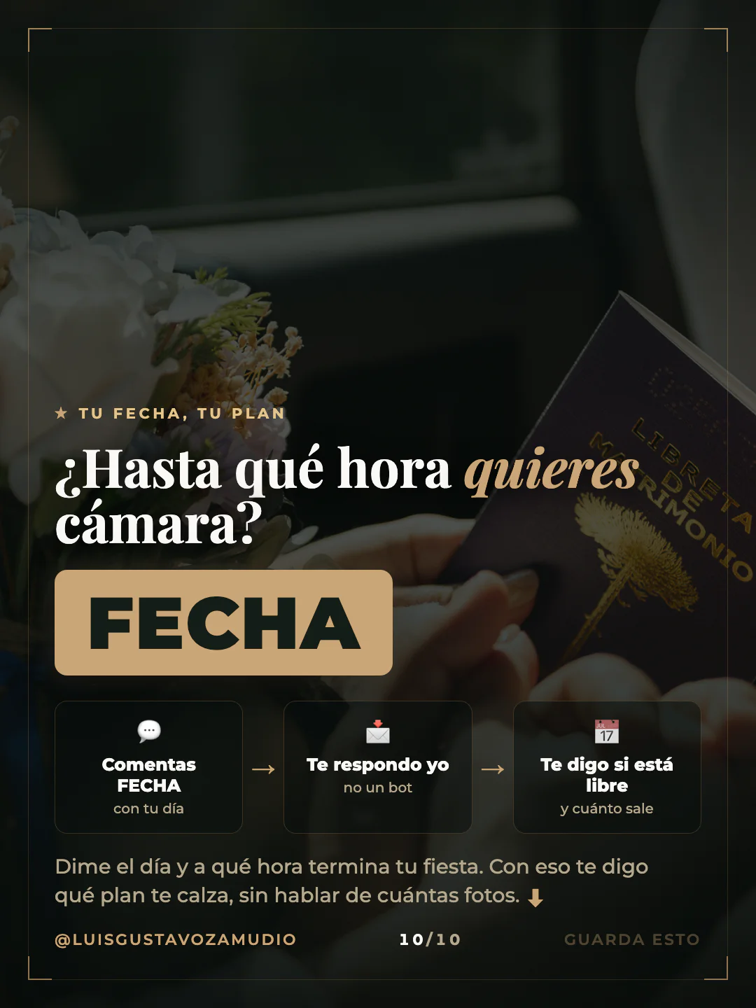 Cierre: "¿Hasta qué hora quieres cámara?" Comenta FECHA por DM. Concepción, Biobío.