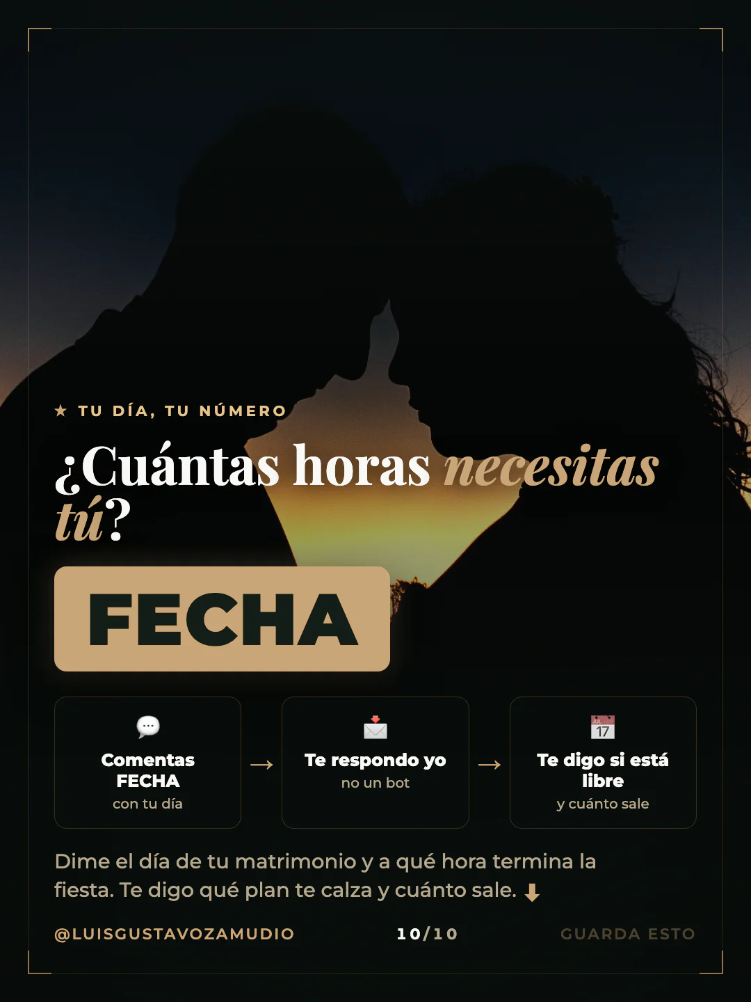 Cierre: "¿Cuántas horas necesitas tú?" Comenta FECHA por DM. Concepción, Biobío.