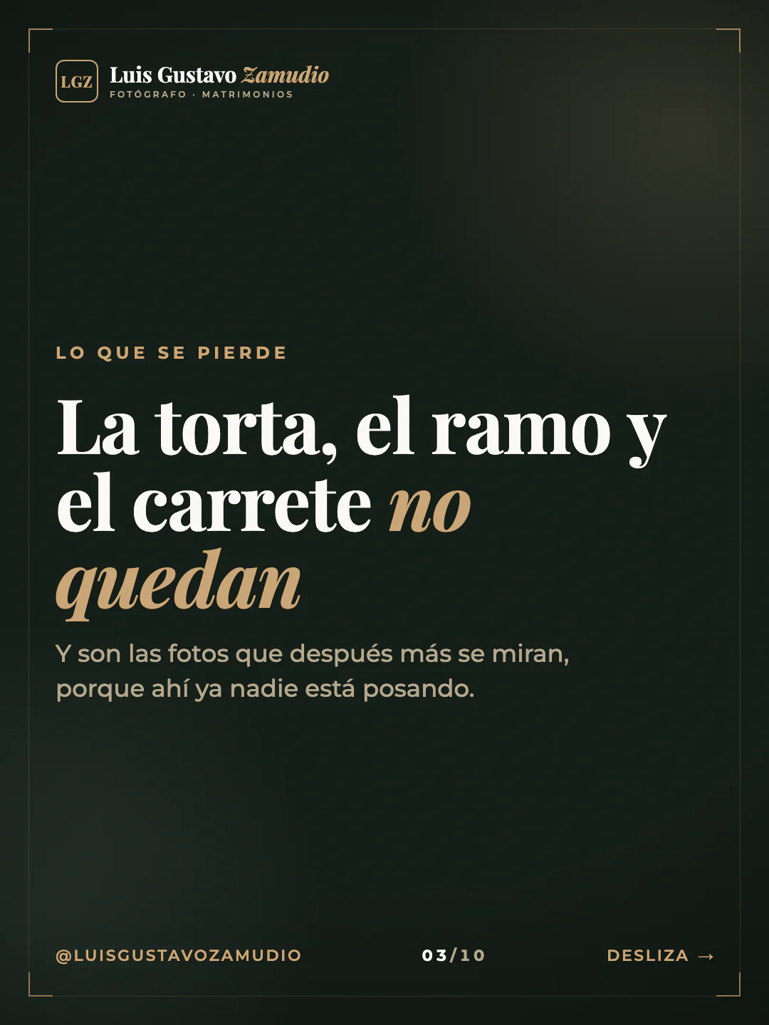 Frase destacada: "La torta, el ramo y el carrete no quedan" Matrimonios en Concepción.