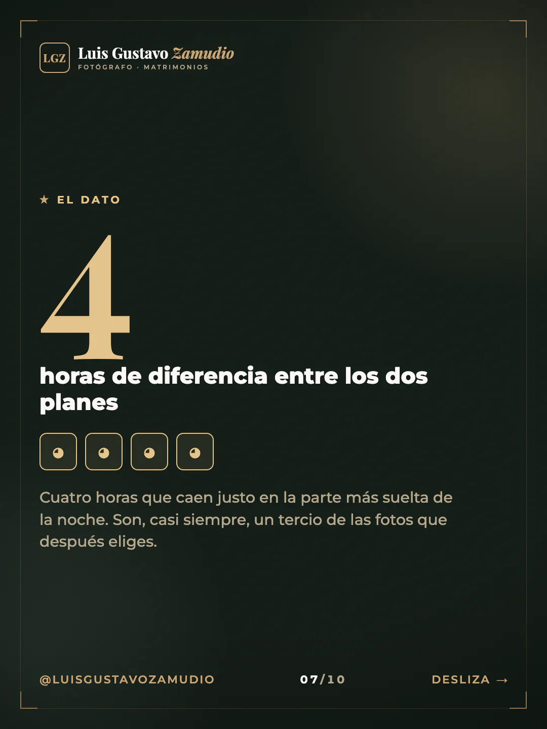 Cifra: "4 horas de diferencia entre los dos planes" Matrimonios en Concepción.