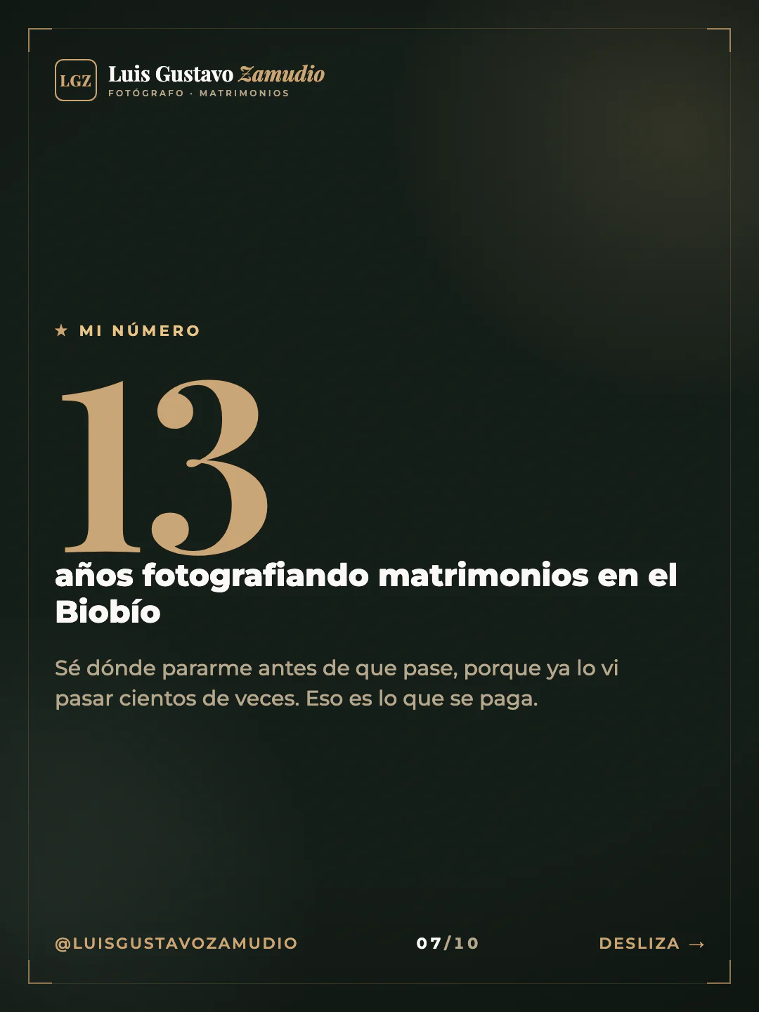 Cifra: "13 años fotografiando matrimonios en el Biobío" Matrimonios en Concepción.