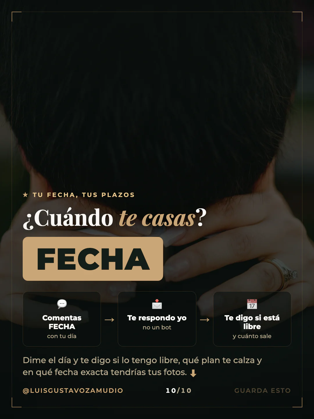Cierre: "¿Cuándo te casas?" Comenta FECHA por DM. Concepción, Biobío.