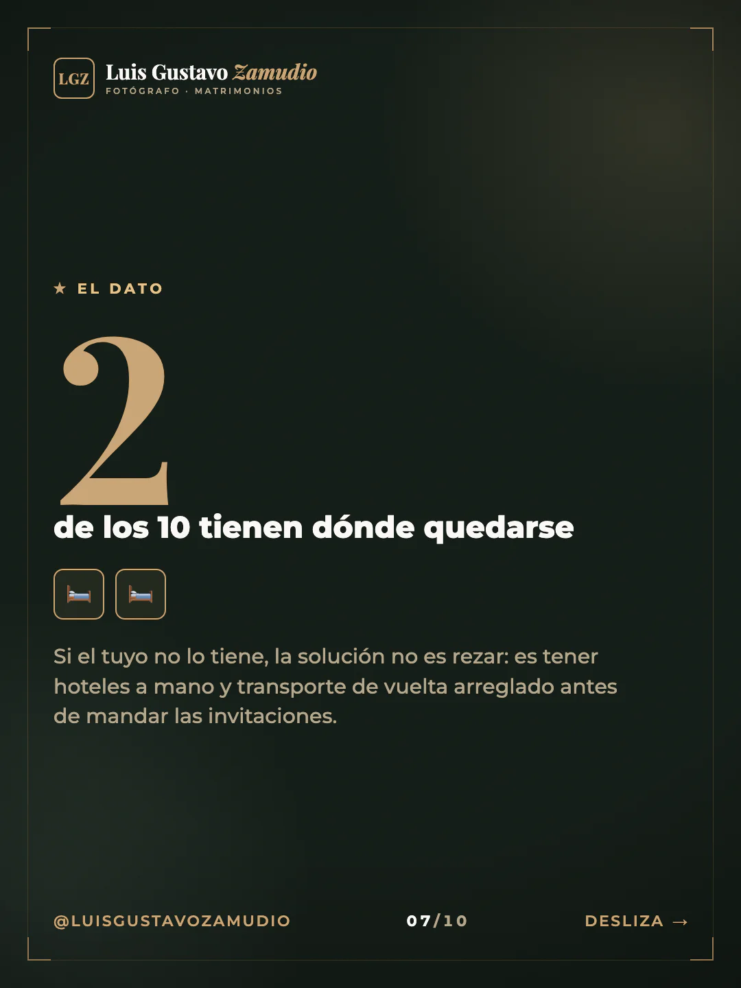 Cifra: "2 de los 10 tienen dónde quedarse" Matrimonios en Concepción.