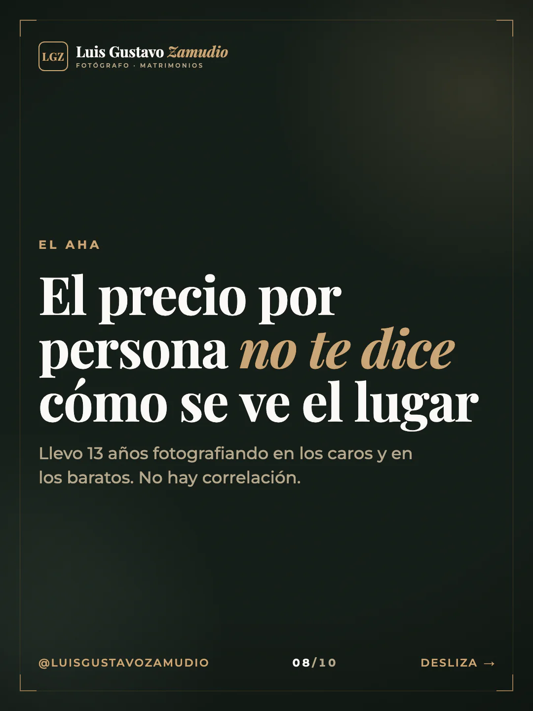 Frase destacada: "El precio por persona no te dice cómo se ve el lugar" Matrimonios en Concepción.