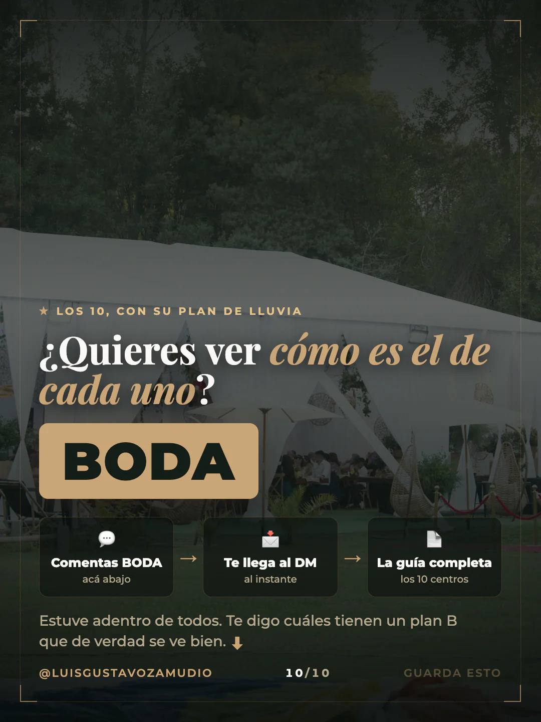Cierre: "¿Quieres ver cómo es el de cada uno?" Comenta BODA por DM. Concepción, Biobío.