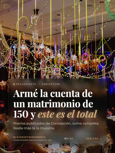 Carrusel: la cuenta completa de un matrimonio de 150 invitados