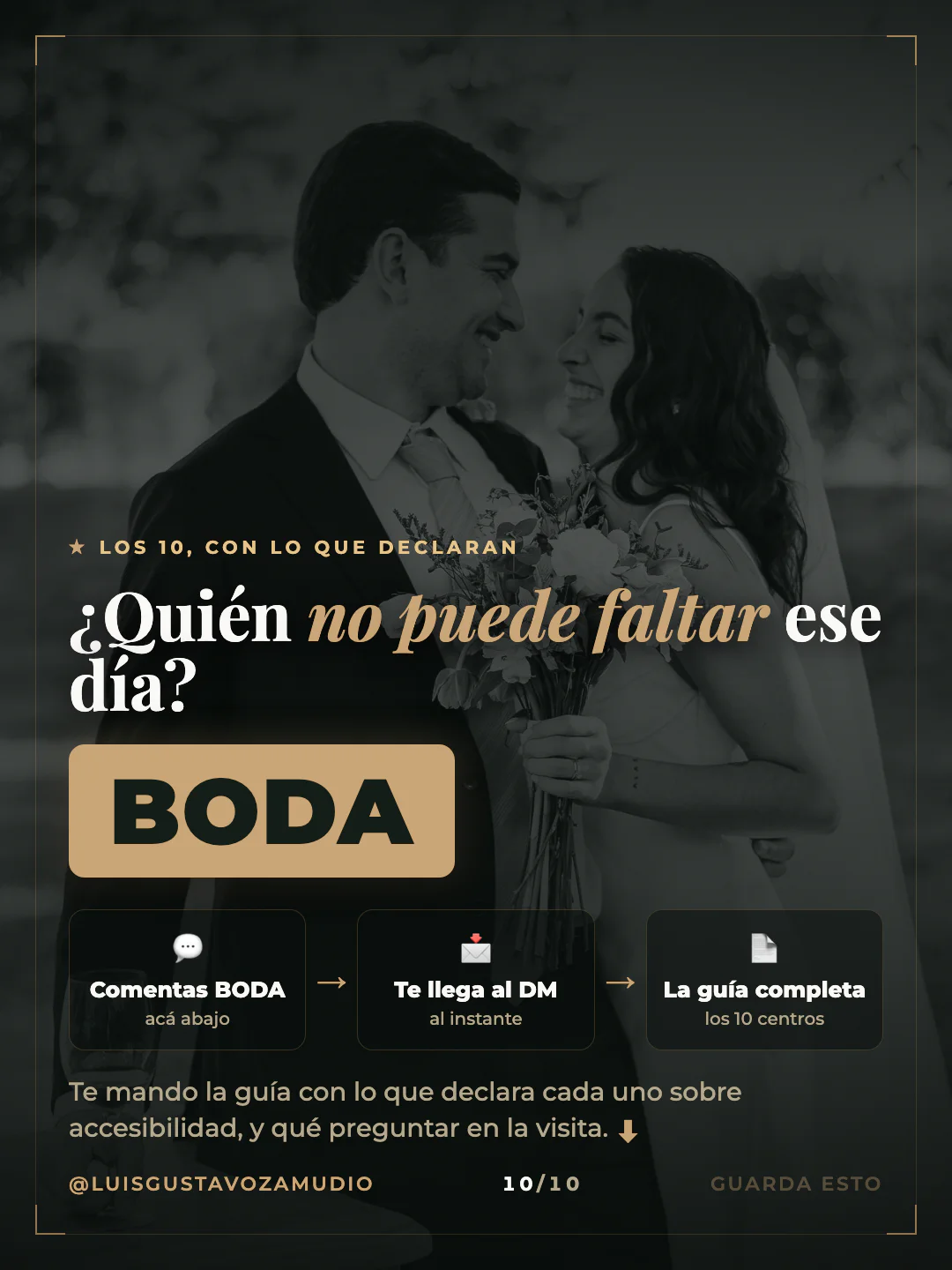 Cierre: "¿Quién no puede faltar ese día?" Comenta BODA por DM. Concepción, Biobío.