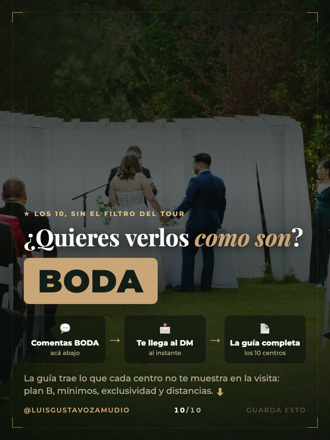 Cierre: "¿Quieres verlos como son?" Comenta BODA por DM. Concepción, Biobío.
