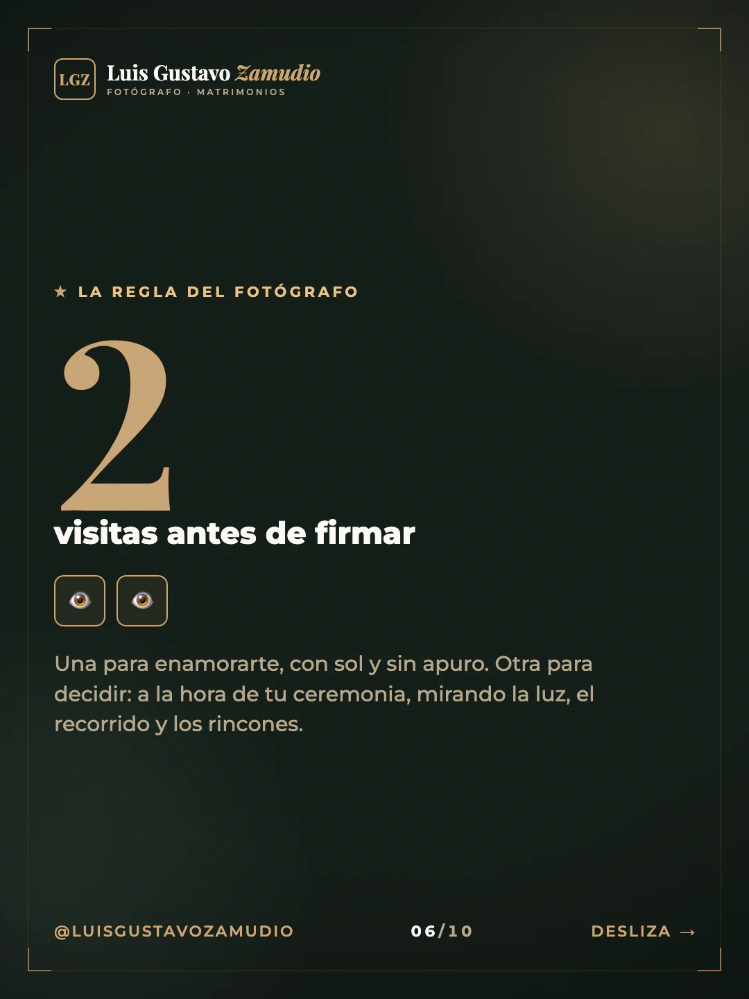 Cifra: "2 visitas antes de firmar" Matrimonios en Concepción.