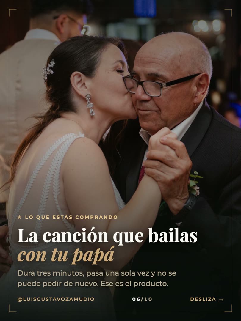 Novia bailando con un señor mayor: la canción con el papá pasa una sola vez