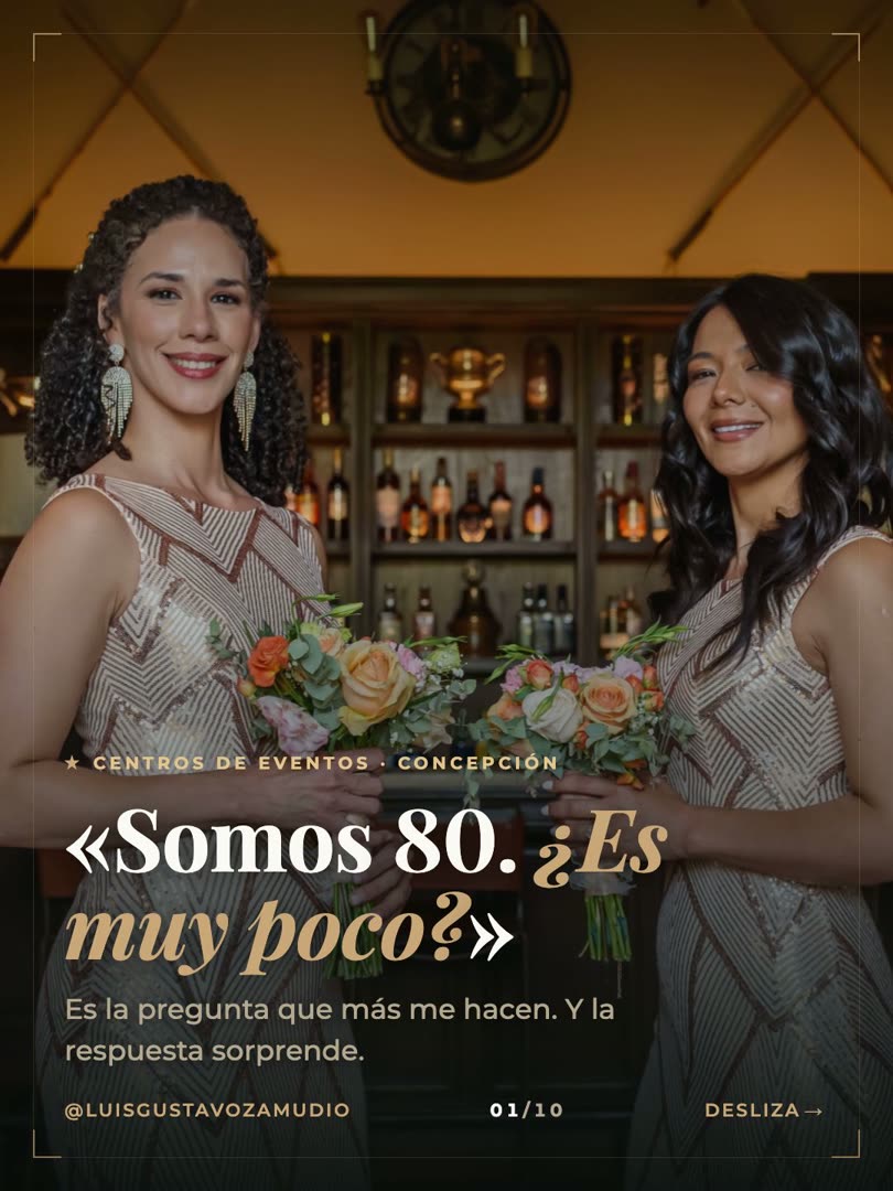 Portada del carrusel: somos 80, ¿es muy poco? Novia y dama de honor en una barra